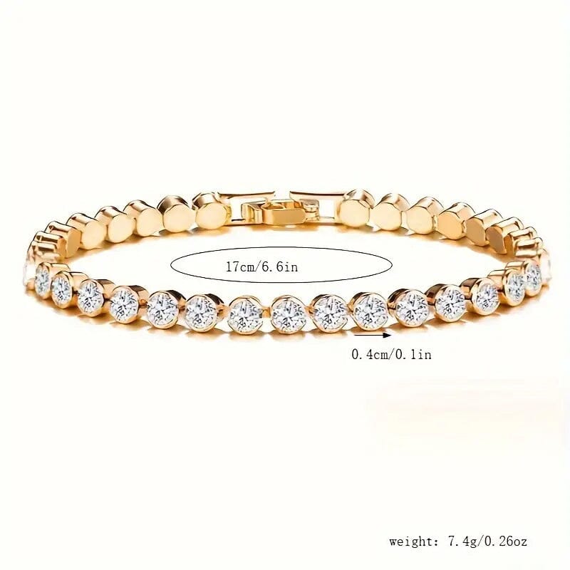Elegant Rhinestone Tennis Bracelet