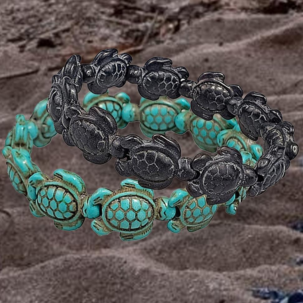 Handmade Turquoise Hawaiian Sea Turtles Bracelet