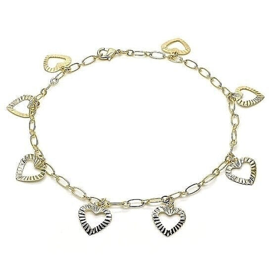 14k Gold Fill Heart Anklet