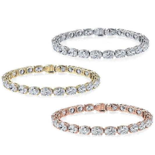 Oval Tennis Bracelets Made With Swarovski Elements